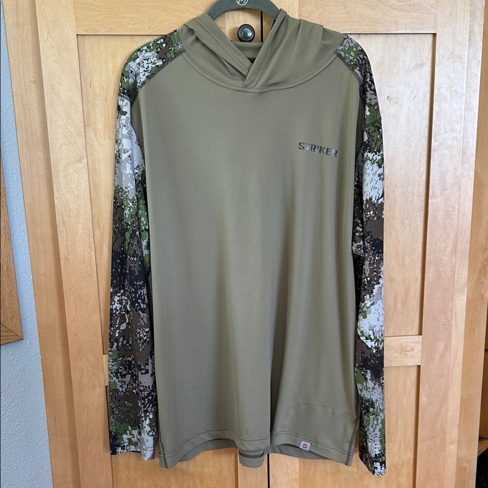 Striker Olive Green Camo Sleeve Hoodie